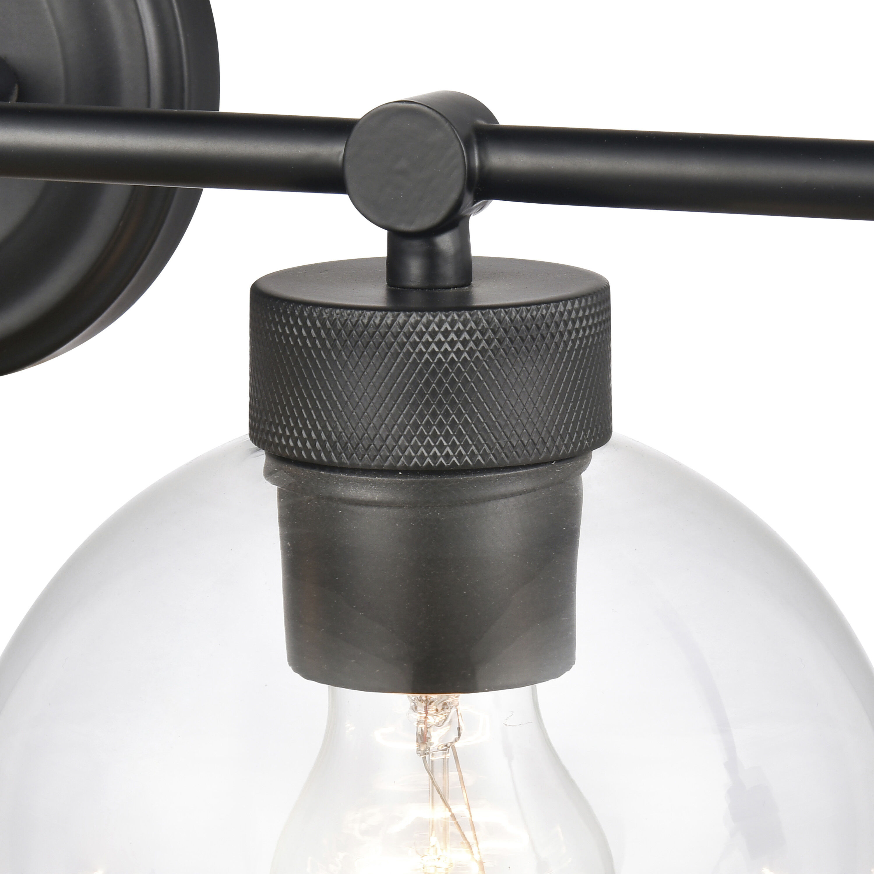 Jonatan 4 Light 35 inch Matte Black Bathroom Vanity Light Wall Light